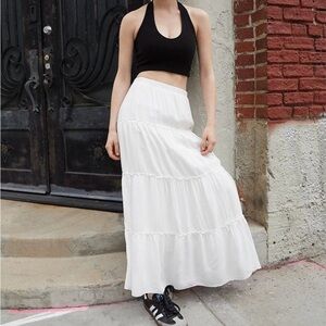 White maxi skirt